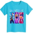 thumbnail image 4 of K pop Demon Chandail pour Filles, T-Shirt Graphique Mignon avec Dessin Animé, T-Shirt Tendance et Drôle, Chandail pour Enfants, Hauts Roses, Manches Courtes, Col Ras du Cou, 4 of 4
