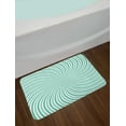 thumbnail image 2 of Stripes Bath Mat, Twisting Striped Pattern of Whirlpool Design Rays Monochromatic Effect, Plush Bathroom Decor Mat with Non Slip Backing, 29.5" X 17.5", Mint Green and Seafoam, by Ambesonne, 2 of 2