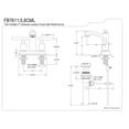 thumbnail image 5 of Kingston Brass FB7615CML Manhattan Double-Handle 4" Centerset Bathroom Faucet with Pop-Up Drain, Oil Rubbed Bronze, 5 of 7