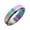Rainbow, variant on Men Stainless Steel Hammered Spinner Ring 6mm Anxiety Relief Fidget Wedding Bands Gold Size 7
