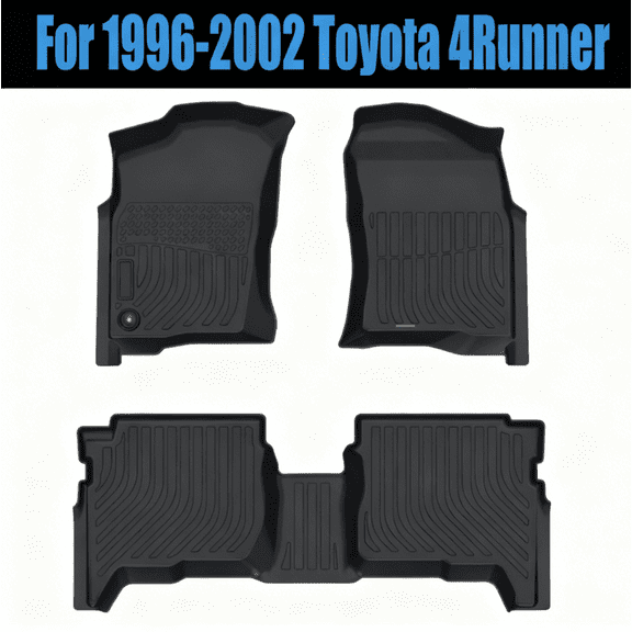 3Pcs/Set Car Floor Mats for Toyota 4Runner 1996-2002 All-Weather Automotive Floor Mats Waterproof Heavy Duty Car Mats Flexible Floor Liners