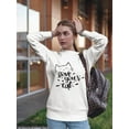 thumbnail image 2 of Love Your Cat. Sweatshirt Women -Image by Shutterstock, Female x-Large, 2 of 4