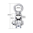 thumbnail image 2 of 4pcs Swivel Pulley 304 Stainless Steel Detachable Heavy Duty Cable Single Pulley Block Wheel for Wire Rope, 2 of 6
