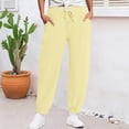 thumbnail image 2 of LEKODE Pants Women Lounge Pants Flowy Pants for Women Comfy Pants Joggers Yoga Pants Joggers for Women Travel Pants Women Fishing Pants Track Pants Women Yellow M, 2 of 7
