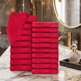 thumbnail image 2 of Ample Decor Washcloths 12 x 12 inch 20 Piece 600 GSM 100% Cotton, Lightweight, Quick Drying, Machine Washable Fingertip Towels for Bathroom, Gym, Kitchen - Red, 2 of 6