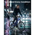 thumbnail image 5 of YareYi EB5 350W Rated Electric Bike for Adults, 26" Tire ebike with Removable Battery, 40-Mile Range, 20 MPH, 7-Speed and Front Fork Suspension Electric Mountain Bike, Blue, 5 of 8