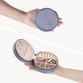 thumbnail image 4 of REGALWOVEN Travel Accessory Box for Girl Gifts, Small Portable Plush Velvet Accessory Organizer Case Storage Grey, 4 of 7