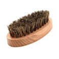 thumbnail image 2 of Beard Brush, Men Faux Boar Bristle Wood Handle Military Pocket Mustache Beard Grooming Comb Brush, 2 of 9