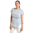 thumbnail image 2 of Blusa de corte asimetrico Roman Fashion /Juvenil, 5107 (Rayas azul marino) azul G, 2 of 5