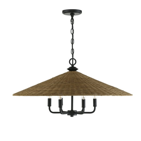 

Savoy House 7-7772-6-180 Eman 6 Light Pendant Light in Matte Black (30 W x 15 H)