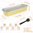 thumbnail image 2 of 50 Pack Mini Loaf Pans with Lids and Spoons, 6.8oz Disposable Aluminum Foil Mini Cake Pans and Baking Tins with Sealing Stickers, Individual Dessert Container Cups for Parties and Gifts, 2 of 8