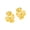 Gold-color, variant on Artistic Floral Ear Studs Copper Design Suitable for Women Daily and Formal Occasions