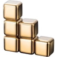thumbnail image 3 of Food Grade 316 Stainless Steel Gold Ice Cube Kitchen Untensil Set Whiskey Stones Beer Cubes Cola Ice Liqueur Frozen Drink Metal Ice Cubes Food Grade Reusable Ice Cubes Chilling, 3 of 3