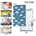 thumbnail image 2 of Clouds Star Pattern Bath Towel 100% Cotton Soft Thick High Absorbency Hand Face Towel Single Pack 16x28in, 2 of 7