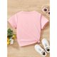 thumbnail image 2 of Camiseta de gato bebiendo boba para niña, cuello redondo, manga corta, tejido de punto de algodón, elástica, para verano, de 1 a 8 años., 2 of 6