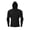 Black, variant on Men's Hooded Compression Long Sleeve T-Shirt - Quick-Dry Athletic Baselayer for Gym & Training
