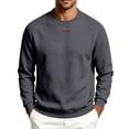 thumbnail image 2 of Crewneck Sweatshirts for Men Long Sleeve Small Logo Regular Fit Casual Pullover Tops, 2 of 8