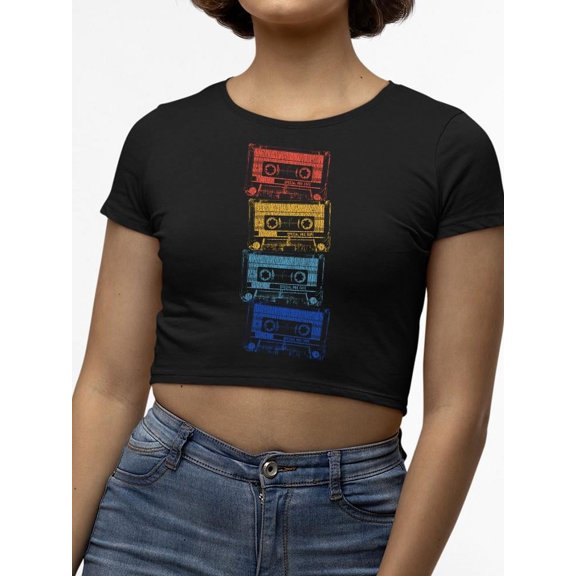 Vintage-Style Women's Tee Crop Tee Women's