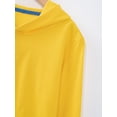 thumbnail image 6 of Haitryli Kids Girls Hooded Pullover Long Sleeve Solid Cotton Casual Hoodies Sweatshirts 3-12 Yeras Yellow 130, 6 of 7