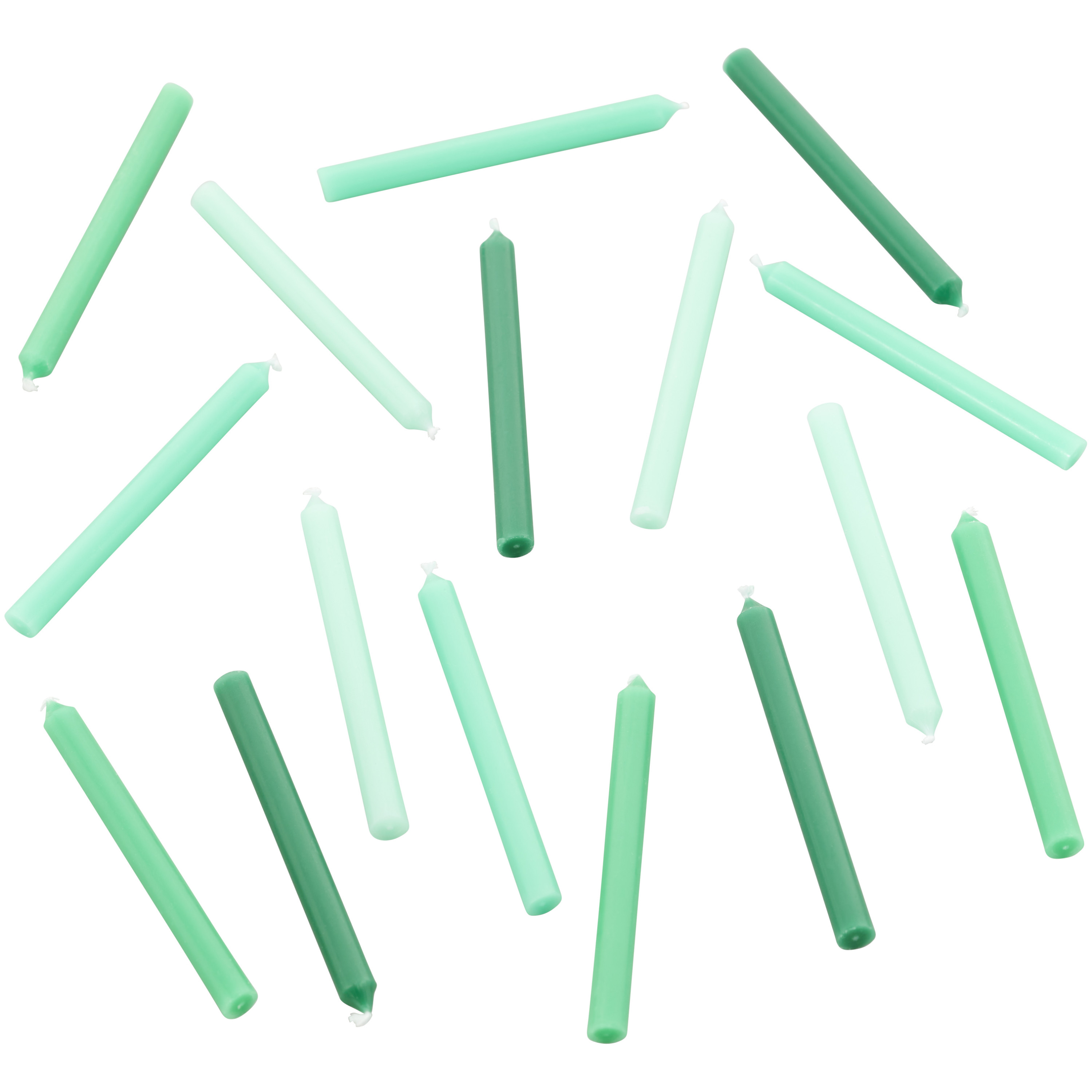 Wilton Light Green, Green and Dark Green Ombre Birthday Candles, 16-Count - image 3 of 4