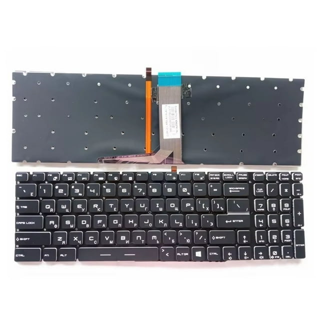 Clavier Rétroéclairé pour Ordinateur Portable US/RU/SP/FR pour MSI GT72 GS63 GE72 GL62M CX72 PX60 GE62 GP62 GV62 CR72 GL65 PX60 PE70 PE60 GL65 RU Rétroéclairé