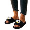 thumbnail image 5 of Iyufng Women's Cute 3D Big Eye Cartoon Fuzzy Plush Slippers Soft Fluffy Open Toe Casual Indoor House Slide Sandals, 5 of 7