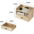 thumbnail image 2 of Vabches Modern Floating Nightstand Set of 2, Wall Mounted Bedside Table with Charging Station and Drawer for Bedroom, 2 of 8