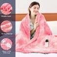thumbnail image 4 of PMONPA Electric Heated Blanket, 51"x61" Heating Blanket for Adult, Soft Flannel & Sherpa, 10 Heating Levels & 1-8 Hours Auto off, Light Pink, 4 of 8