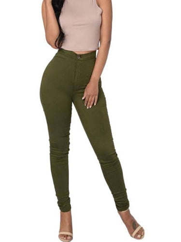 khaki green jeggings