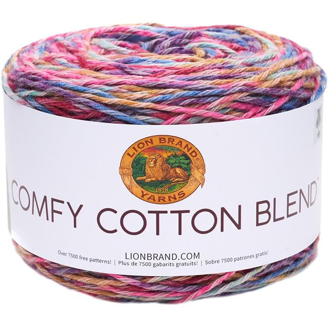 Lion Brand Yarn 392 Yd Comfy Cotton Blend YarnFlower Garden Walmart