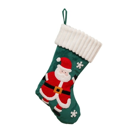 

Veki Christmas Socks Cloth Christmas Sock Bag And Christmas Hanging Socks For Party Decoration And Christmas Cartoon Red Set Acrylic Beads Garland Chandelier
