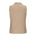 thumbnail image 6 of RYRJJ Puffer Vest Women Lightweight Sleeveless Quilted Jackets Zip Up Stand Collar Warm Fall Winter Padded Gilet Coat with Pockets(Khaki,M), 6 of 7