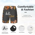 thumbnail image 4 of Kdxio Autumn And Fall Leaves Print Men'S Swim Trunks With Compression Liner 7 Inch Inseam Quick Dry Swim Shorts, 4 of 7