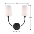 thumbnail image 2 of 2242-BF Crystorama Lighting Sylvan - 2 Light Wall Sconce-Black Forged Finish, 2 of 8