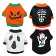 Pet Clothes Thin Cat Dog Festival Pumpkin Teddy Funny T Shirt Pet