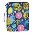 thumbnail image 2 of Haosy Accordion File Organizer Zipper Binder 500 Sheet 6-Tab Expanding File Folder Multi-Pocket 1.2 Inch 3 Ring Vibrant Tropical Pineapple Orange, 2 of 7
