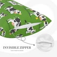 thumbnail image 5 of Haiem Pillowcase for Hair and Skin Queen - Cows With Calfs Green Printed Soft Pillowcase with Envelope Closure-16"x24", 5 of 9