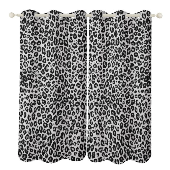 Animal Printing Leopard 2 Panels Blackout Curtains for Bedroom Living Room Drapes Kitchen Room Window Curtain Grommet