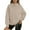 Khaki, variant on WREESH Womens Fashion Sweatshirt Casual Turtleneck Solid Color Pullover Loose Fit Long Sleeve Tops Turtleneck Comfortable Breathable Shirt Tops Black