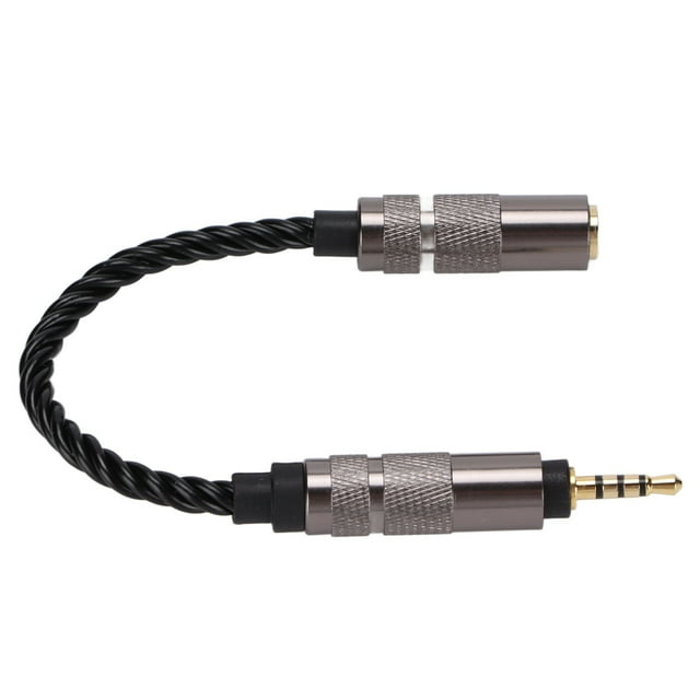 Adaptador de audio estéreo de 2,5 mm macho a 3,5 mm hembra para auriculares y tabletas.