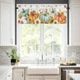 thumbnail image 5 of Fall Pumpkin Valances for Windows Kitchen Curtains Thanksgiving Autumn Sunflower Rod Pocket Window Valance, Orange Short Topper Window Curtain Treatment for Living Room Bedroom, 1 Panel, 54 by 18 in, 5 of 6