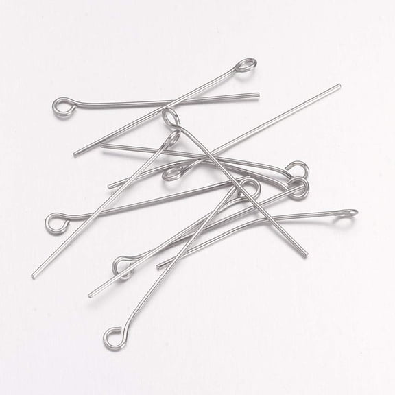 200Pcs Stainless Steel Jewelry Making Eye Pins Jewelry Finding for Necklace Earring Bracelet Craft 30x0.7mm