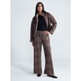 thumbnail image 2 of Scoop Women's and Women's Plus Scubaknit Wide Leg Tie Waist Seamed Pants, Regular, Short Lengths, Sizes XS-4X, 2 of 5