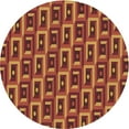 thumbnail image 1 of Ahgly Company Machine Washable Indoor Round Transitional Orange Area Rugs, 5' Round, 1 of 7