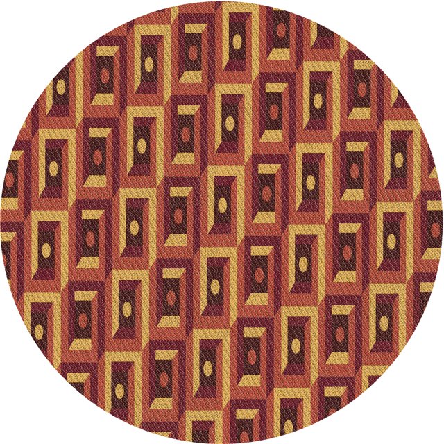 Ahgly Tapis de Zone Carré Orange Transitionnel Lavable en Machine, 3 Pieds Carré