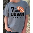 thumbnail image 3 of 7th Year Down Football Shirt for 7 Year Old Sports Theme Seventh Birthday Party Tee Granite Heather Shirt 5-6, 3 of 6