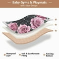 thumbnail image 5 of WOBOGO Black Cat with Pink Roses Baby Playmats Extra Large Waterproof Rollable Activity Pads for Toddlers 50×50inch, 5 of 7