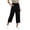 Black, variant on Sexlip Women's Casual Pants All Season relaxed fit high waist cotton linen cotton solid color with pockets casual Purple XL