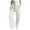 White, variant on QQAMB Girls Cargo Pants Elastic Waisted Solid Color Button Wide Leg Loose Baggy Workout Trousers,10-11Years