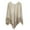 Beige, variant on QQAMB Women's Suede Cut Out Asymmetric Fringed Cape Kimono Pullover Blouse Casual Loose Solid Color Cloak with Tassel
